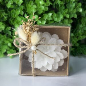 Kraft Kutulu ve Hasır İp Süslemeli Lotus Hediyelik Sabun