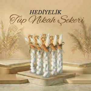 Tarçın Süslemeli Tüp Nikah Şekeri